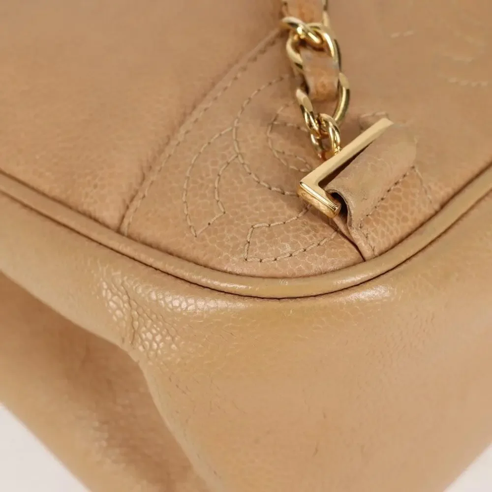 Chanel Calfskin Backpack Beige